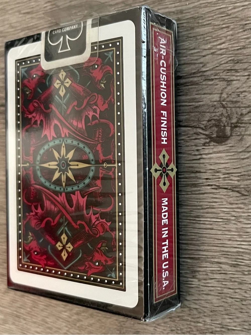 Bicycle Dragon Back Playing Cards- Burgundy Red sealed New Fell Deck Game